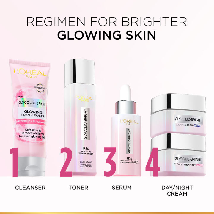 L%E2%80%99Or%C3%A9al%20Paris%20Glycolic%20Bright%20Glowing%20Daily%20Cleanser%20Foam%20100ml%20-%20Image%207