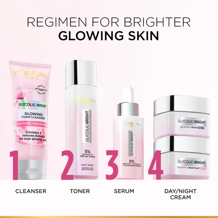 L%E2%80%99Or%C3%A9al%20Paris%20Glycolic%20Bright%20Glowing%20Daily%20Cleanser%20Foam%20100ml%20-%20Image%207