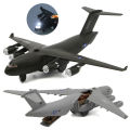1/32 C17 Transport Plane Pull Back Music LED Model Table Decor Kids Toy Gift. 