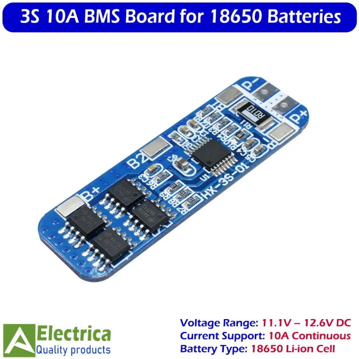 3S%2012V%2010A/20A/25A/40A/60A%20Li-ion%20Battery%20BMS%20Protection%20Board%20for%2018650%20Rechargeable%20Cells,%20Overcharge%20&%20Short%20Circuit%20Safety%20Module%20by%20Electrica%20-%20Image%203