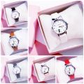【Happy LifeStore
】You Kids Watches Students Children Pink Watch Girls Leather Child Hours Black Cat Wristwatch Girl Gift Without Boxes. 