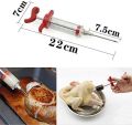 Meat Injector Syringe With Marinade Injector Needles for BBQ Grill Turkey Injector Kit Marinade Flavor Injector. 