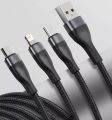 100% Original Oraimo MXQ-X313A 3 in 1 Fast Charging Cable Type C Lightning Micro USB Cable (Black), Oraimo Pure Copper 3 in 1 [ Iphone, Type C and Micro USB ] Pure Copper Type C Fast Charging Cable Black. 