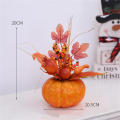Pumpkin Ornament Crafts Pumpkin Centerpiece Halloween Party Decorations Harvest-themed Party Supplies Artificial Pumpkin Decorations. 
