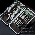 12 Piece Kit Beauty Tools Manicure Set Nail Care 12 Piece Cutter Cuticle Clipper Manicure Pedicure Kit Case Gift Set. 