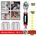 Tiger Pliers 48 in 1 Socket Wrench Tool - Lord of the Key - Multifunction 360 Degree Tiger Wrench Tool - works with Spline Bolts Torx 6-Point 12-Point, Torx Square - Universal Furniture Car Repair Wrench Tool. 