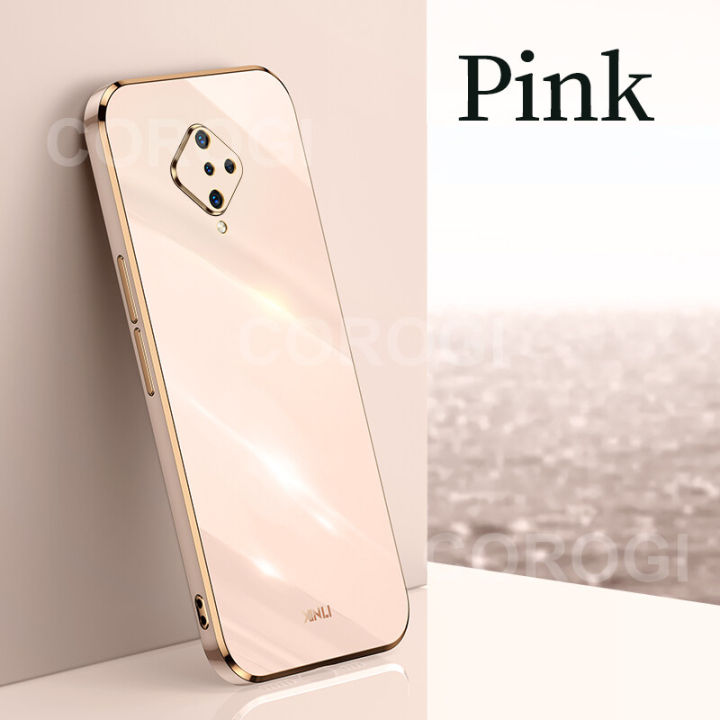 COROGI for Vivo Y51 Back Cover Luxury Shine 6D Plating Phone Case with Camera Protection Full Protection Soft Silicone Mobile Cases Pouch