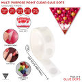 Glue Dot Point Clear Balloon Glue Removable Adhesive Double Sided 100 Dots of Glue Tape for Birthday, Baby Shower, Bridal Shower, Wedding, Anniversary, Farewell Balloons Decoration, Party Supplies For Routine Parties. 