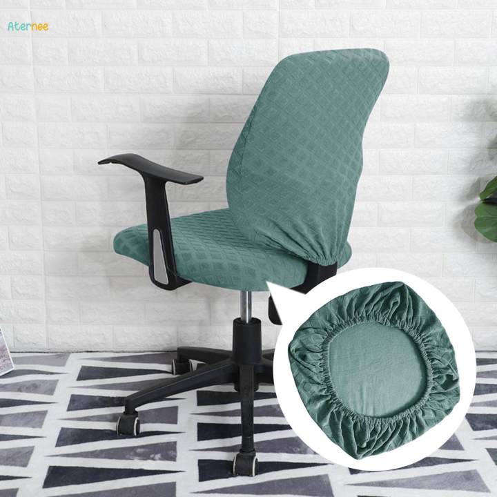 Elastic%20Computer%20Chair%20Slipcovers%20,Stretchable%20Rotating%20Chair%20Seat%20Covers,%20Green%20-%20Image%203