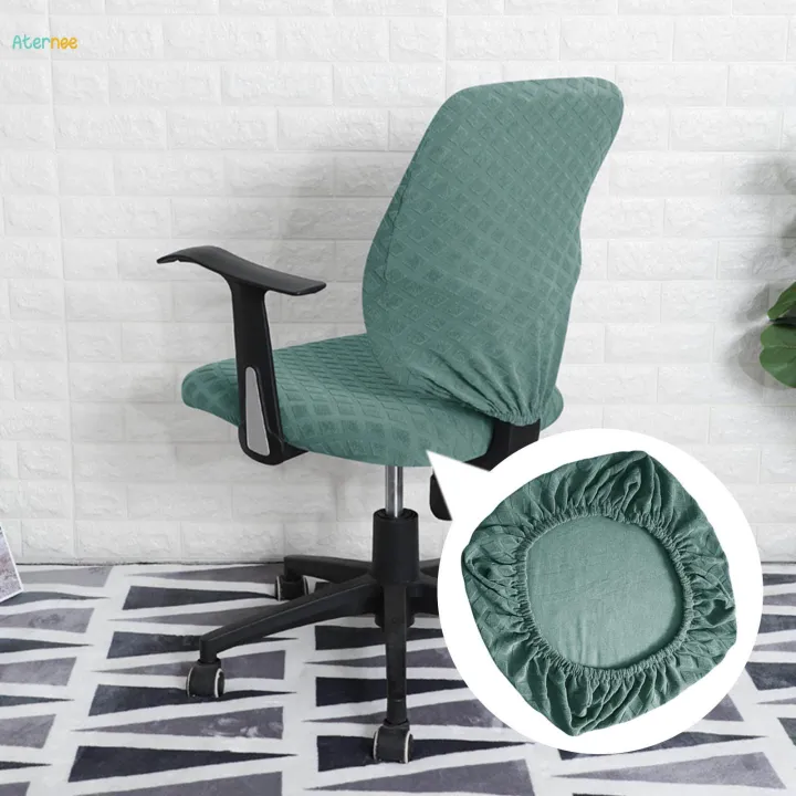 Elastic%20Computer%20Chair%20Slipcovers%20,Stretchable%20Rotating%20Chair%20Seat%20Covers,%20Green%20-%20Image%203