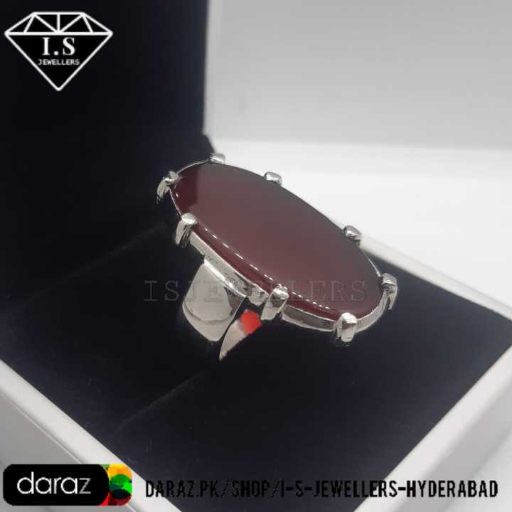 Natural Yemeni Aqeeq Stone Ring , Handmade Silver Ring With Yamni Aqeeq , Long Shape Yemeni Aqeeq 925 Silver Ring