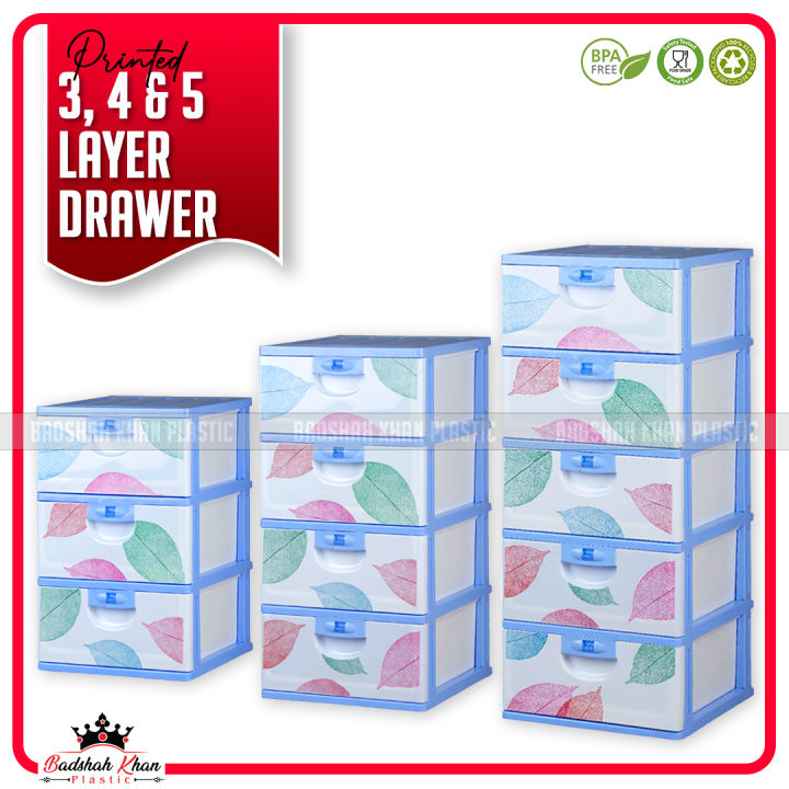 3, 4 & 5 Layer Printed Drawers - Premium Quality 4 Layer Printer Storage Saver - 3 Layer Organizer For Home