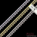 6.5 Yards/Gaz Elegant Premium Embroidery Shuttle Lace - Versatile Decorative Shuttle Lace for Dresses, Kurtis, Dupattas, Sarees, Lehengas, Borders & Craft Projects | Elegant Fabric Trim for Sewing & Designing. 