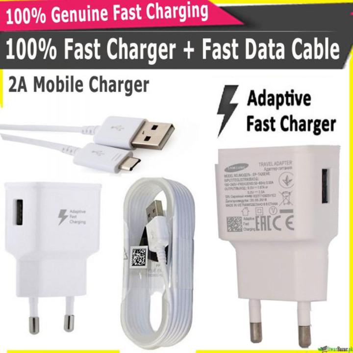 100% Original Samsung Wall Charger Adaptive Samsung Fast Charger Kit for Samsung Galaxy S7/S7 E/S6/S6 E/Note5/4 /S4/S3, USB 2.0 True Digital Fast Charge Kit (Wall Charge + Micro USB Cable) White