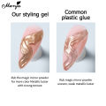 Monja 8g Nail Semi-solid Stuck Drill Gel Extend Rhinestone Soak Off Nails Model Construction Building Gel for Magic Mirror Powder. 