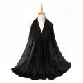 Luxury Plain Chiffon Georgette Hijab Scarf in High-Quality Fabric, Light weight Hijabs/Scarves/Stoler for Girls/Women (pack of 2). 