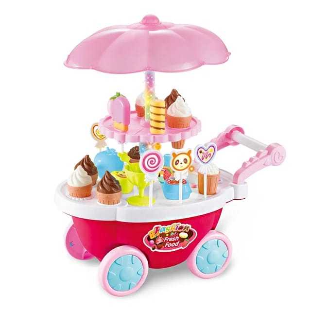 Sweet Candy Ice Cream Toy Sound Light Simulated Mini Rotating Ice