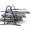 3 Tier Document Tray Metal Mesh Document Rack File Holder Letter Tray for Home Office Desk Organizer Supplies. 