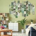 20-Pack Sage Green Aesthetic Wall Collage Kits, 4x6 Inch Photo Cards, Premium Glossy Paper. 