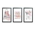 A3 12x16" Fashion Makeup Brushes Fashion Books Salon Quotes Print Customized Glass front Wall Art Frame Wall Pictures Frame Girl Room Decor Frames set. 