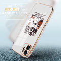 TA for iPhone 6 Plus 6s Plus Back Cover + Free Lanyard Cute Three Bears Luxury 6D Plating Case Side Pattern Soft Silicone Square Phone Cases. 