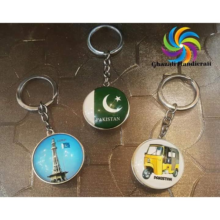 Keychains ..Pakistani Monuments Crystal ... Set of 3