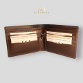 Genuine Leather Wallet for Men Pure Original Cow Leather Bifold Mens Zipper Purse Coin Card Holder for Boys. 