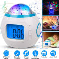 Music LED Star Sky Projection Digital Alarm Clock Calendar For Children Gift. 