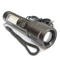 High Quality  Metal body USB Rechargeable LED Flashlights X-Balong BL-603-TG Zoomable Multifunction Led Zoom High Lumens over 500 meter range for Emergencies, Outdoor & Type C Cable. 