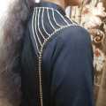 Multi Layers Metal One Side Shoulder Body Harness Chains Fashion Body Jewelry. 