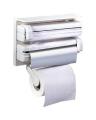 3 In 1 - Wall Mount Kitchen Paper Dispenser and Holder - White. 