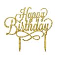 New Happy Birthday Acrylic Cake Topper Card Anniversary Birthday Party Cake Decoration. 
