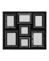 Premier Home - Multi Photo Frame, 7 Photo/Black Plastic Frame, 5 Rectangular / 1 Square. 