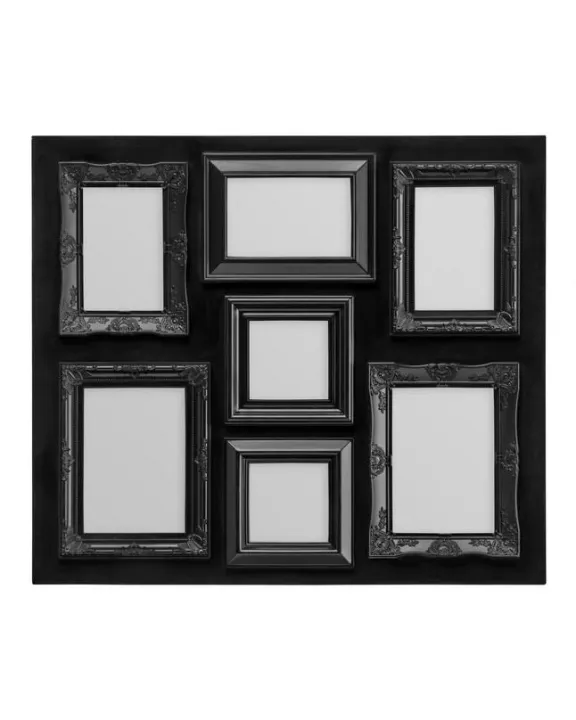 Premier%20Home%20-%20Multi%20Photo%20Frame,%207%20Photo/Black%20Plastic%20Frame,%205%20Rectangular%20/%201%20Square%20-%20Image%202