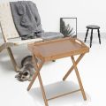 Foldable Single Shelf Beach Wood Table Tray Coffee Table Study Table Laptop Table Dining Table. 