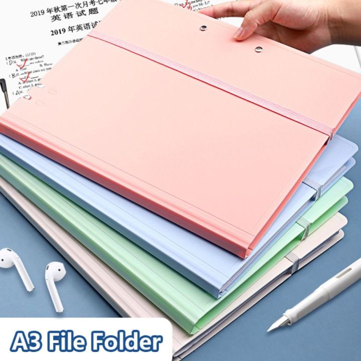Creative Strap Design A3 File Folder Multifunction Exam Paper Storage Clip Clipboard School Office