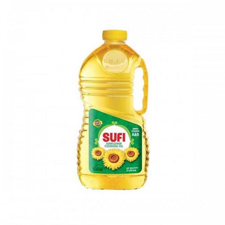 Sufi Sunflower Cooking Oil 3Ltr Bottle
