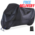 Motor Bike Cover All Sizes Bike Parking Top Cover- With Lock Hole Dust, Scratch & Rust Proof, Water Resistant Outdoor & Indoor For 70CC-YBR-110CC-125CC-150CC-100CC & HEAVY BIKES. 