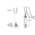 LOOKER Openable Glass Vial Necklace Women Pendant Memorial Ash Bottle Cremation Pet Urn Jewelry. 