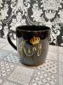 couple mug King and queen Coffee Mug Royal Ceramic Lovely Design 400 ml ,Tea/Coffee Tea Mug for Husband Loved One's Gift (Black) 1 Mug.. 