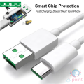 Oppo USB A to Type C 33W Fast Charging Cable White VOOC Compatible with Reno A Series F Series K Series. 
