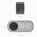 Wireless Bluetooth Speaker Clock Radio Support TF Card Digital Alarm for Home Office White. 