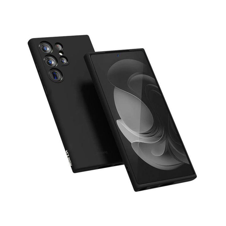 YOUKSH Samsung S24 Ultra Soft Silicon Black Case With Camera Protection.