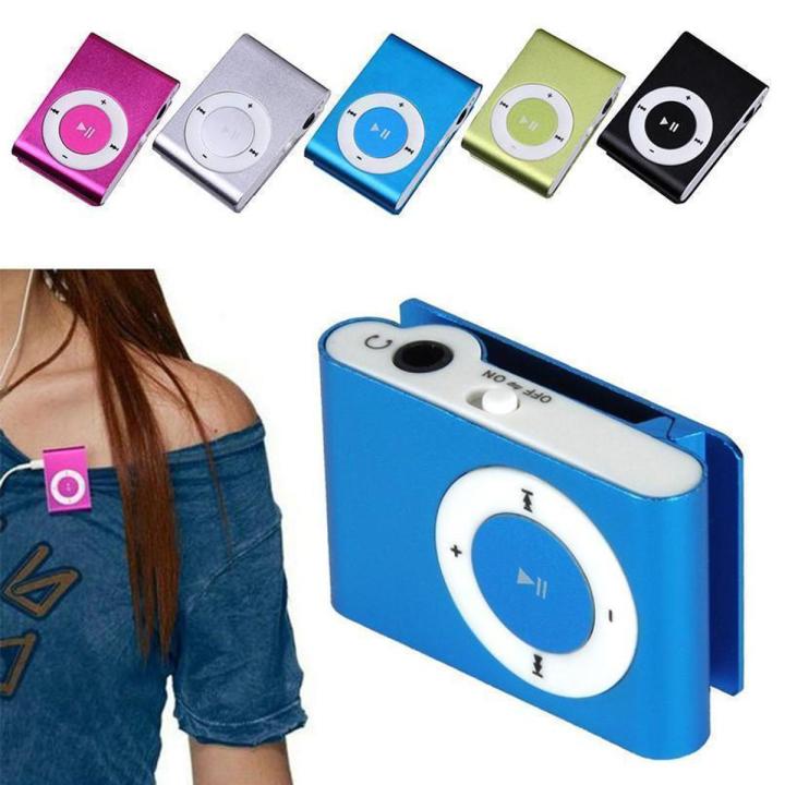 Shuffle Mini Mp3 Player for Listening Songs - Metal Body - Portable Music Player with SD Card Slot, Handsfree, Charging Cable - Pocket Clip Support for Gym, Running, Jogging