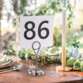 50Pcs Table Numbers 1-50, 3.7x4 Inch Table Numbers, Double Sided Table Number Cards - for Wedding Reception Restaurant. 