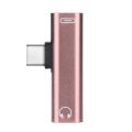 Portable 2 in 1 type C charge connector audio headphones adapter for MIUI Huawei. 