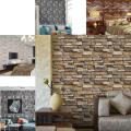 3D Wall Paper Brick Stone Rustic Effect Self-adhesive Wall Sticker Home Decor. 