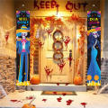 Day Of The Dead Hanging Flags Mexican-themed Party Decorations Halloween Porch Sign Skeleton Couple Party Decoration Hanging Door Curtain Banner. 