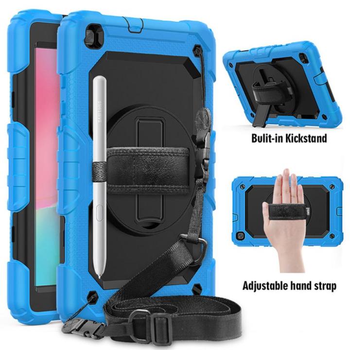 360 Rotation Hand Strap Kickstand Shockproof Tablet Case For Samsung Galaxy Tab A 8 2019 T290/T295 Protective Cover Case