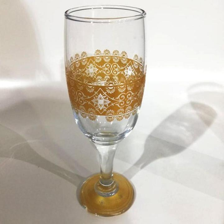BEST Quality decoware ( 200 Ml ) Fancy Goblet Water Glass High Quality 6 PCs | Fancy Glass set | Beautiful Glass set | High Quality glass set